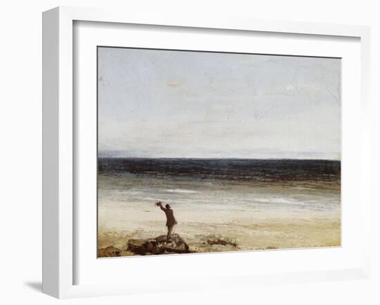 Le bord de mer à Palavas-Gustave Courbet-Framed Giclee Print