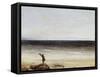 Le bord de mer à Palavas-Gustave Courbet-Framed Stretched Canvas