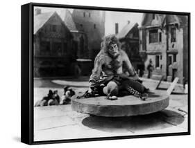 Le bossu by Notre Dame THE HUNCHBACK OF NOTRE DAME by WallaceWorsley with Lon Chaney Sr (Quasimodo)-null-Framed Stretched Canvas