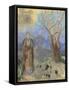 Le Bouddha-Odilon Redon-Framed Stretched Canvas