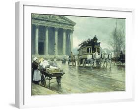 Le Boulevard a La Madeleine, Paris-Paul Fischer-Framed Giclee Print