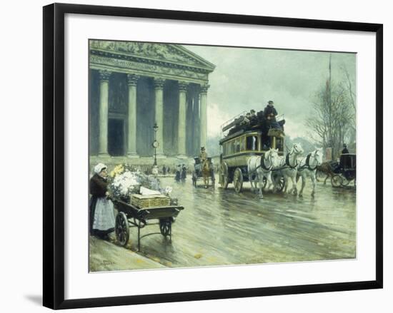 Le Boulevard a La Madeleine, Paris-Paul Fischer-Framed Giclee Print