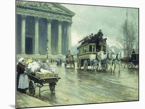 Le Boulevard a La Madeleine, Paris-Paul Fischer-Mounted Giclee Print
