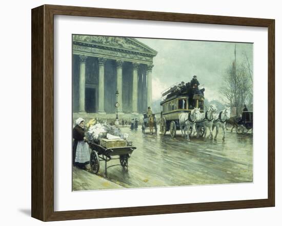 Le Boulevard a La Madeleine, Paris-Paul Fischer-Framed Giclee Print