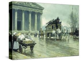 Le Boulevard a La Madeleine, Paris-Paul Fischer-Stretched Canvas