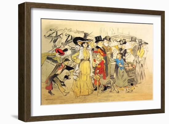 Le Boulevard, c.1900-Théophile Alexandre Steinlen-Framed Art Print