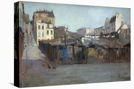 Le boulevard de la Villette en face de la rue Vicq d'Azir-Victor Marec-Stretched Canvas