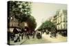 Le Boulevard Des Italiens-Edmond Georges Grandjean-Stretched Canvas