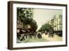 Le Boulevard Des Italiens-Edmond Georges Grandjean-Framed Giclee Print
