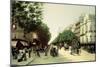 Le Boulevard Des Italiens-Edmond Georges Grandjean-Mounted Giclee Print