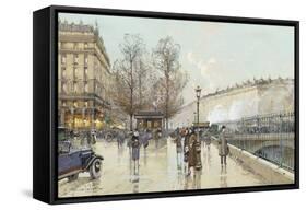 Le Boulevard Pereire, Paris-Eugene Galien-Laloue-Framed Stretched Canvas