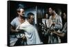 Le Bounty by Roger Donaldson with Liam Neeson, Mel Gibson and Anthony Hopkins, 1984 (photo)-null-Framed Stretched Canvas