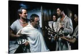 Le Bounty by Roger Donaldson with Liam Neeson, Mel Gibson and Anthony Hopkins, 1984 (photo)-null-Stretched Canvas