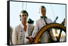 Le Bounty by Roger Donaldson with Mel Gibson and Anthony Hopkins, 1984 (photo)-null-Framed Stretched Canvas