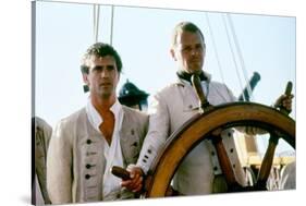 Le Bounty by Roger Donaldson with Mel Gibson and Anthony Hopkins, 1984 (photo)-null-Stretched Canvas