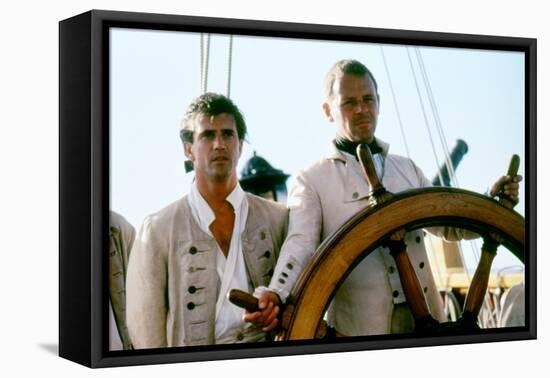 Le Bounty by Roger Donaldson with Mel Gibson and Anthony Hopkins, 1984 (photo)-null-Framed Stretched Canvas