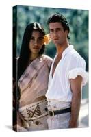 Le Bounty by Roger Donaldson with Wi Kuki Kaa and Mel Gibson, 1984 (photo)-null-Stretched Canvas