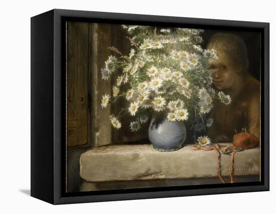 Le bouquet de marguerites-Jean-François Millet-Framed Stretched Canvas