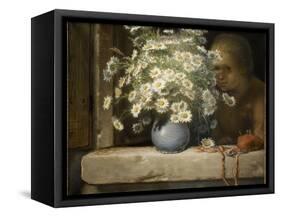 Le bouquet de marguerites-Jean-François Millet-Framed Stretched Canvas