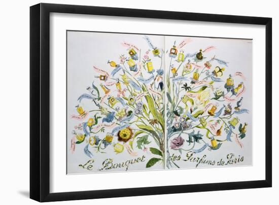 Le Bouquet Des Parfums De Paris, Illustration from 'Vogue', 1st February 1947-null-Framed Giclee Print