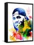 Le Bron James Watercolor-Jack Hunter-Framed Stretched Canvas