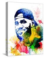 Le Bron James Watercolor-Jack Hunter-Stretched Canvas