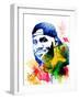 Le Bron James Watercolor-Jack Hunter-Framed Art Print