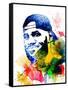 Le Bron James Watercolor-Jack Hunter-Framed Stretched Canvas