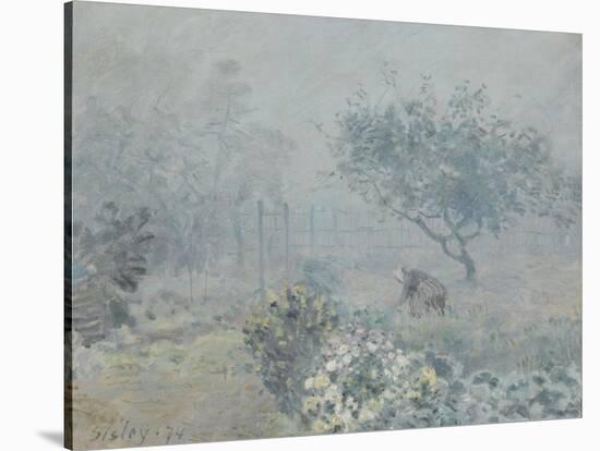 Le brouillard, Voisins-Alfred Sisley-Stretched Canvas
