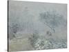 Le brouillard, Voisins-Alfred Sisley-Stretched Canvas