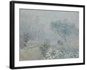 Le brouillard, Voisins-Alfred Sisley-Framed Giclee Print