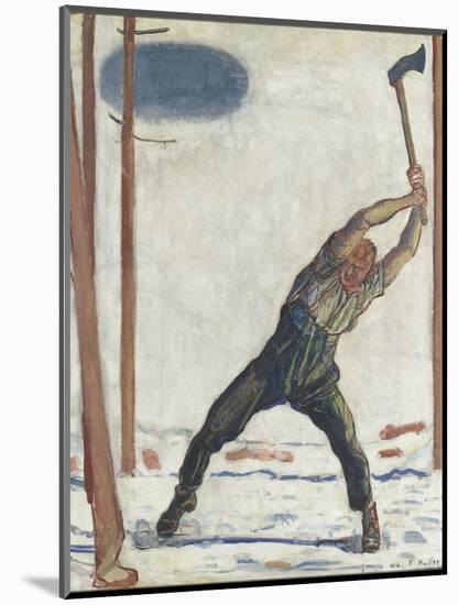 Le bûcheron (der Holzfäller)-Ferdinand Hodler-Mounted Giclee Print