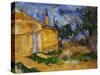 Le Cabanon de Jourdan-The cottage of M. Jourdan, 1906-Paul Cezanne-Stretched Canvas