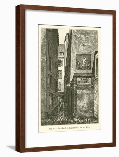 Le Cabaret Du Lapin Blanc, Rue Aux Feves-null-Framed Giclee Print