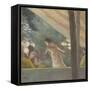 Le Café-Concert aux Ambassadeurs-Edgar Degas-Framed Stretched Canvas