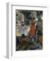 Le Cafe Concert Des Ambassadeurs, c.1876-77-Edgar Degas-Framed Giclee Print