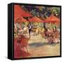Le Cafe Du Jardin-Peter Graham-Framed Stretched Canvas