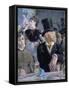 Le Café - Le Concert, 1878-Edouard Manet-Framed Stretched Canvas