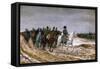 Le Campagne De France 1814-Jean Louis Ernest Meissonier-Framed Stretched Canvas