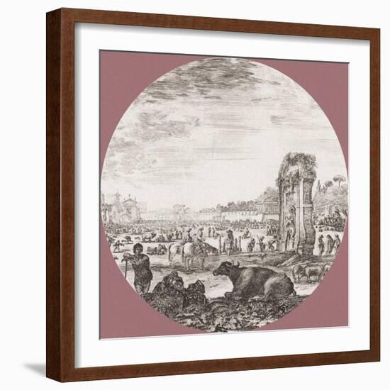 Le Campo Vaccino-Stefano della Bella-Framed Art Print