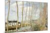 Le canal du Loing The Loing's Canal. Date/Period: 1892. Painting. Oil on canvas. Height: 730 mm ...-Alfred Sisley-Mounted Poster
