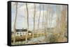 Le canal du Loing The Loing's Canal. Date/Period: 1892. Painting. Oil on canvas. Height: 730 mm ...-Alfred Sisley-Framed Stretched Canvas