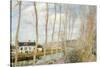 Le canal du Loing The Loing's Canal. Date/Period: 1892. Painting. Oil on canvas. Height: 730 mm ...-Alfred Sisley-Stretched Canvas