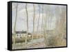 Le canal du Loing-Alfred Sisley-Framed Stretched Canvas