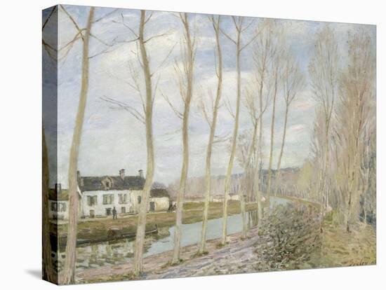 Le canal du Loing-Alfred Sisley-Stretched Canvas