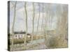 Le canal du Loing-Alfred Sisley-Stretched Canvas