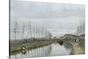 Le canal-Hippolyte Margottet-Stretched Canvas