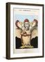 Le Canard a Trois Becs, Cartoon Relating to the Paris Commune, 1871-H Nerac-Framed Giclee Print