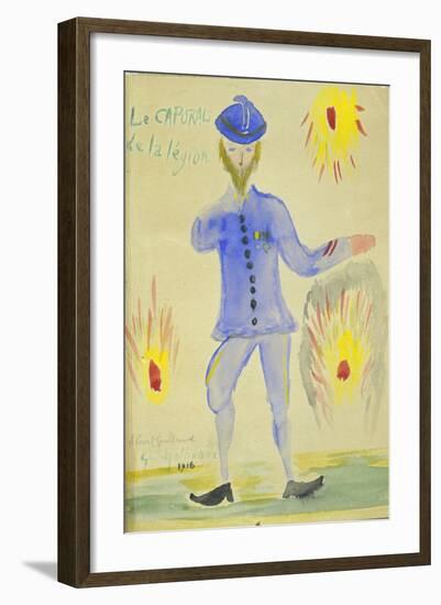 Le Caporal De La Legion, 1916-Guillaume Apollinaire-Framed Giclee Print