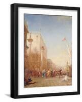 Le carnaval à Venise, quai des Esclavons-Félix Ziem-Framed Giclee Print